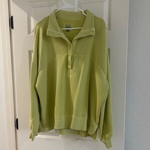 American Eagle Outfitters bright green sweatshirt